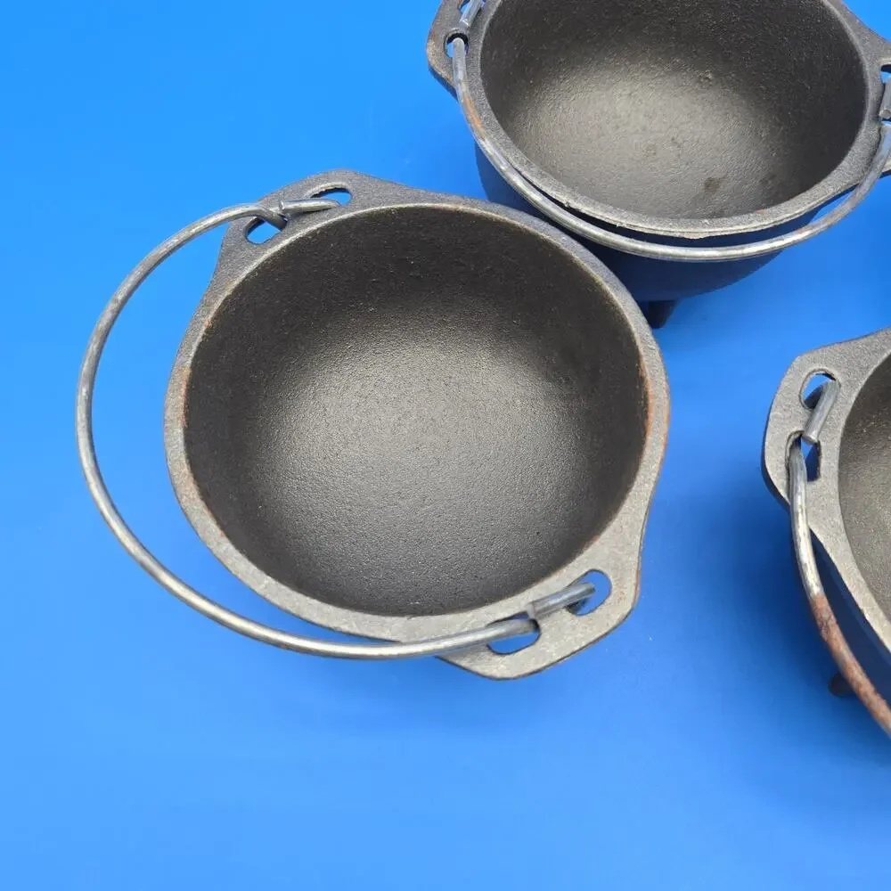 Vintage Lodge Original Cajun Cast Iron Gumbo Bowls Set of 4 w/ Box & Recipe
